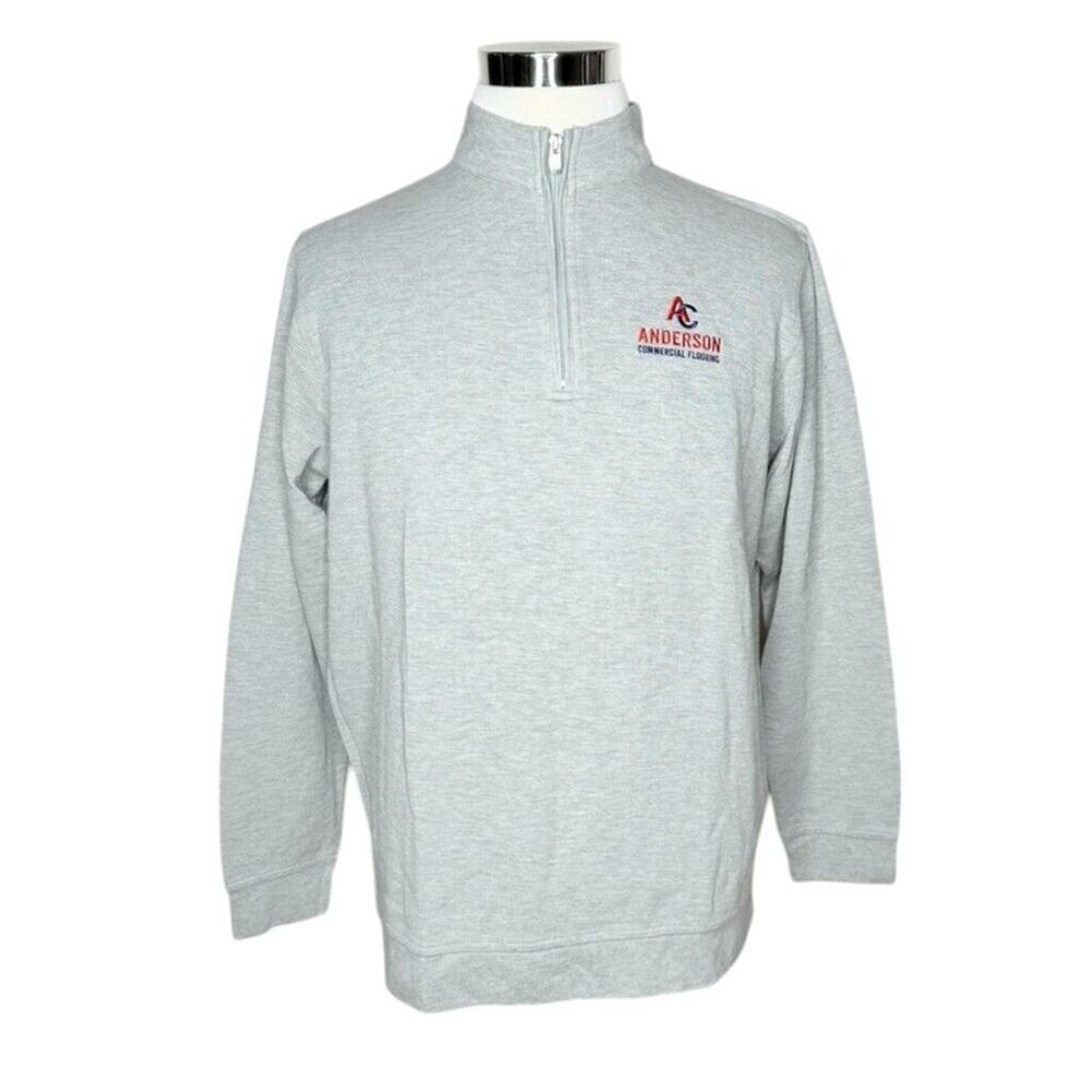 Peter Millar Pullover Mens XL Gray Perth Performance 1/4 Zip Crown Sport Golf